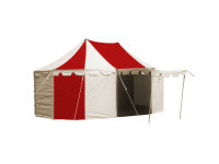 Mercenary tent Reynnhart 200 - two-mast tent - red-natural