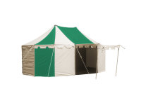 Mercenary tent Reynnhart 200 - two-mast tent - green-natural