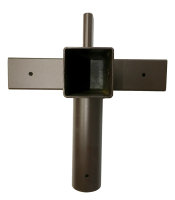 T-piece with mandrel & outlet - Ø 55 mm / 54 x 54mm