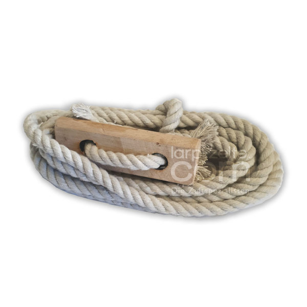 Cotton rope, 3.50 meters with tent tensioner