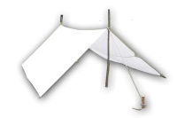Tarpaulin / Sun sail with rings - 2x3 meters (Polycotton)