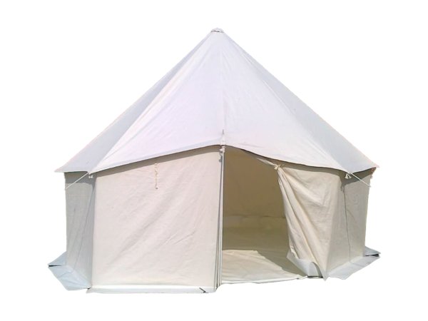 Hexagonal Tent 60 - Ã˜ 4m, natural - Cotton
